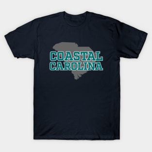 Coastal Carolina - South Carolina Gray Outline T-Shirt